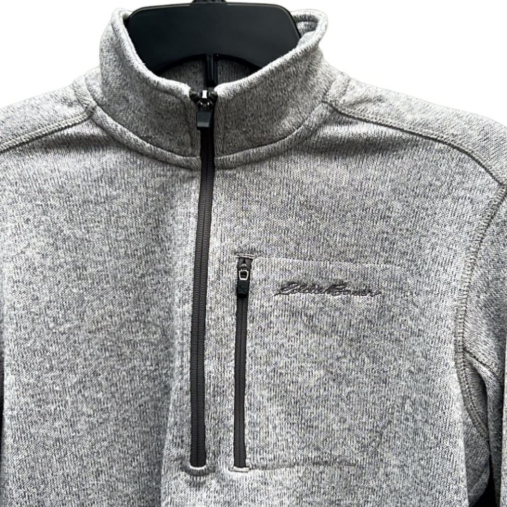 Eddie Bauer 1/2 Zip Sweater Pullover Gray Size Small Golf Athletic Fall - Picture 4 of 16